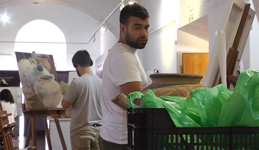 Juan J. Lobato durante el taller