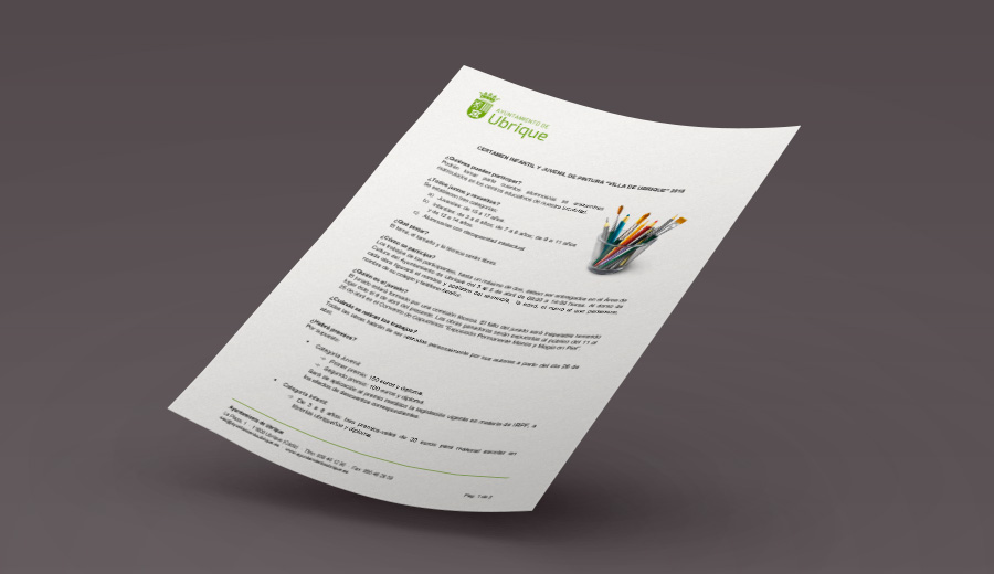 Bases del Certamen de Pintura Infantil y Juvenil ‘Villa de Ubrique’ 2018