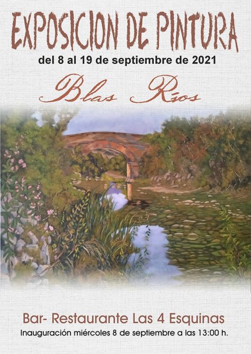 Cartel de la exposición de Blas Ríos