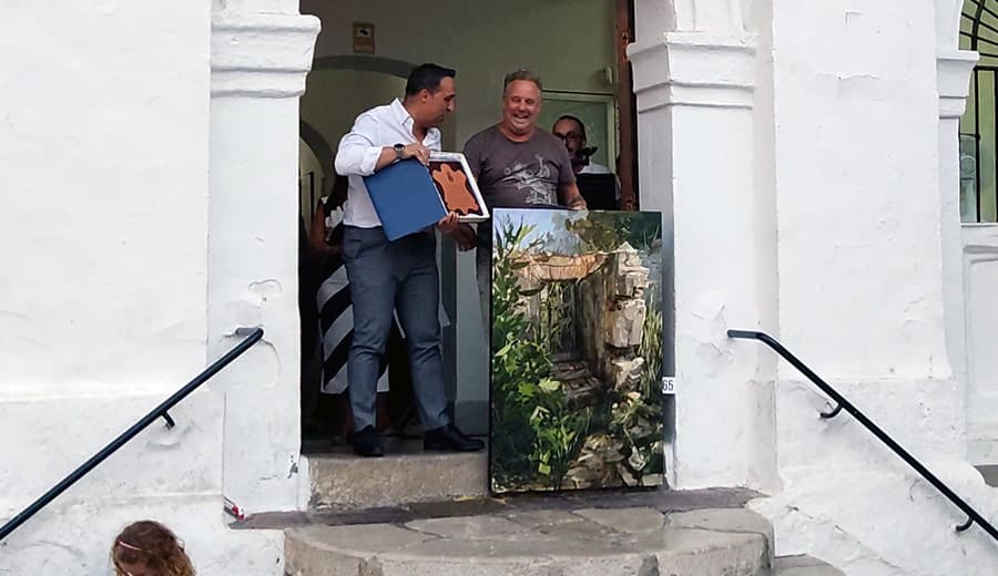 Abraham Pinto recoge su premio