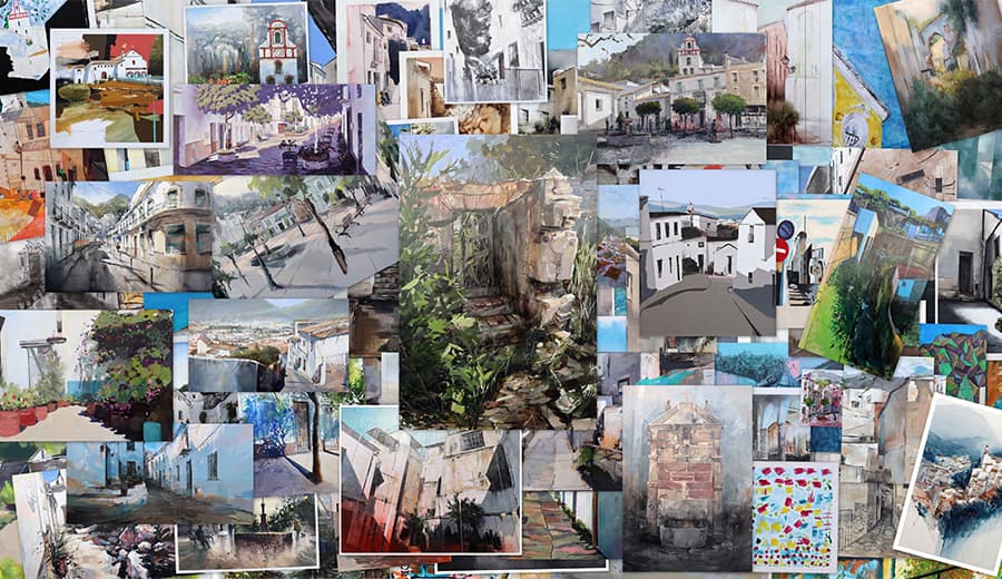 Obras del XiV Concurso de Pintura Rápida 'Pedro Lobato Hoyos'